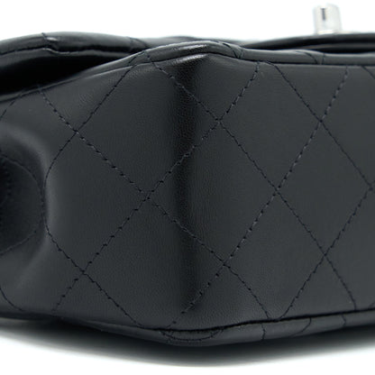 Chanel Mini Rectangular Lambskin Black SHW(Microchip)