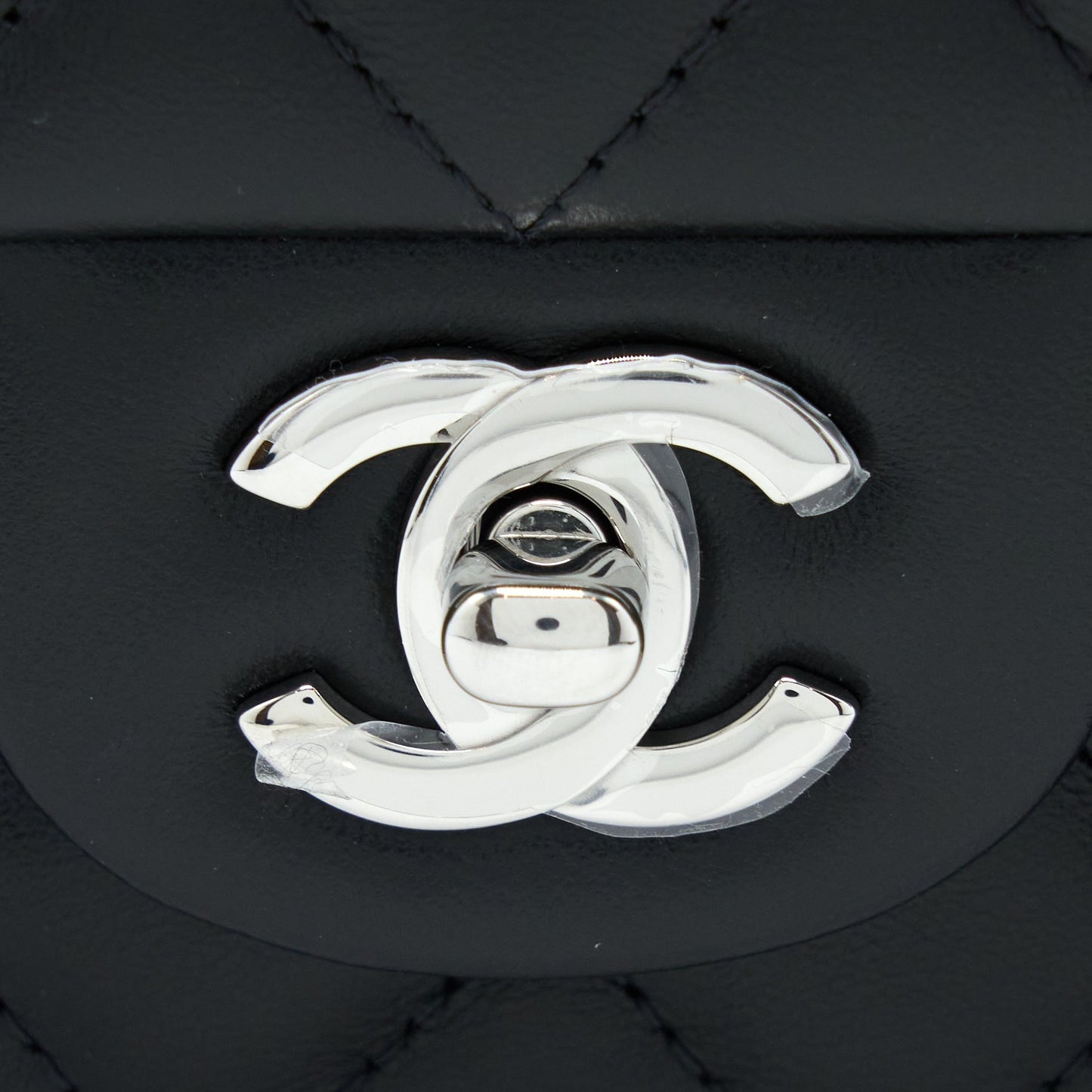 Chanel Mini Rectangular Lambskin Black SHW(Microchip)