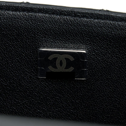 Chanel Mini Rectangular Lambskin Black SHW(Microchip)