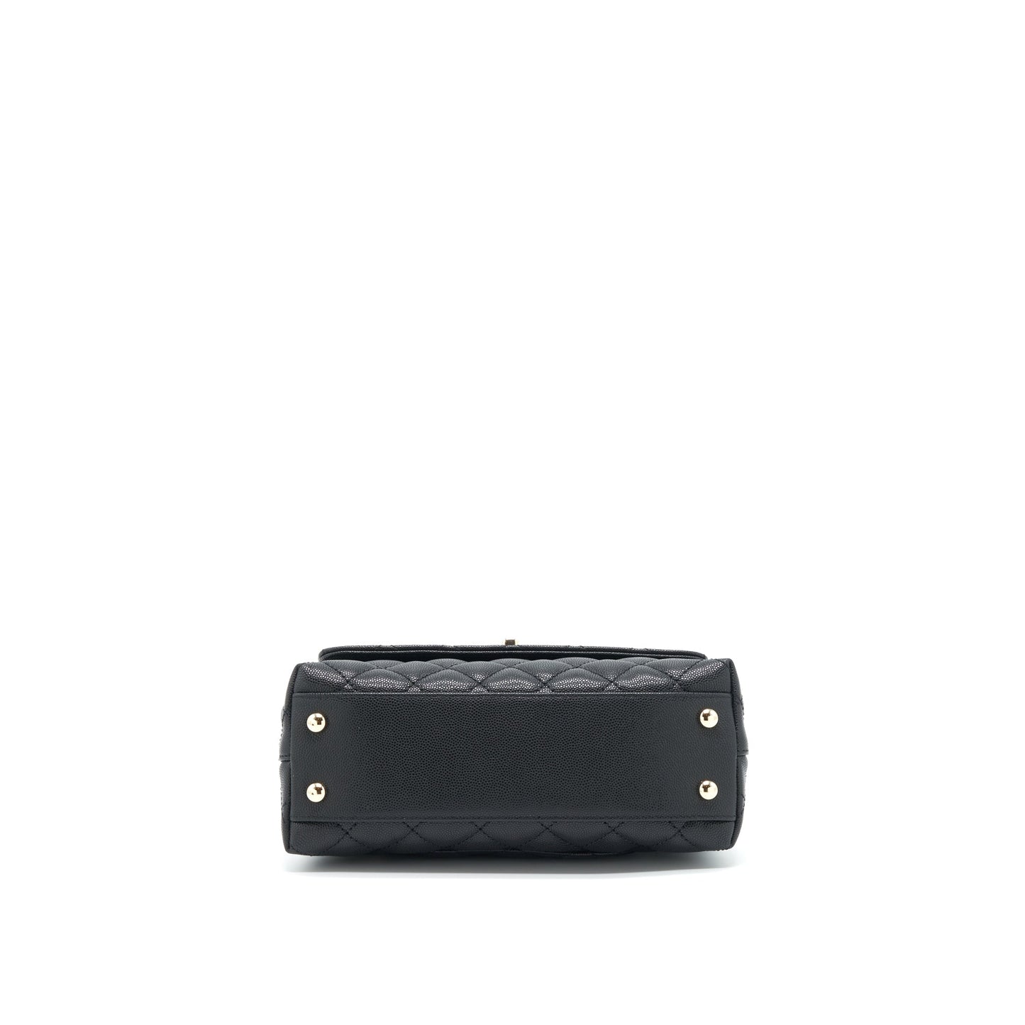 Chanel 22P Small Coco Handle Caviar Black LGHW (Microchip)