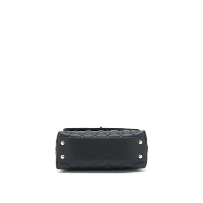 Chanel 22P Small Coco Handle Caviar Black LGHW (Microchip)