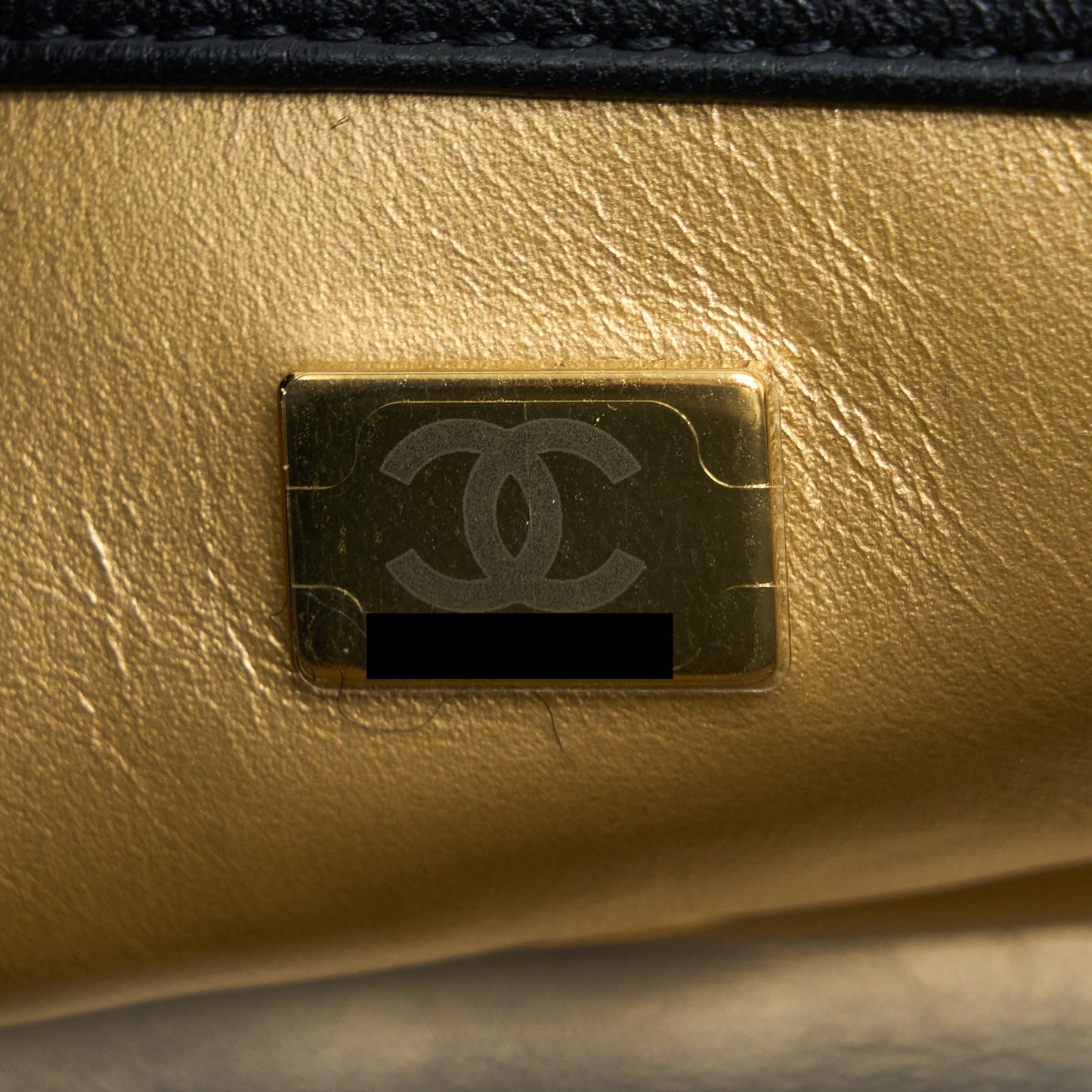 Chanel 22S Pearl Crush Mini Square Flap Bag Lambskin Black GHW(Microchip)