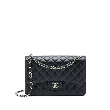 Chanel Classic Jumbo Double Flap Bag Caviar Black SHW