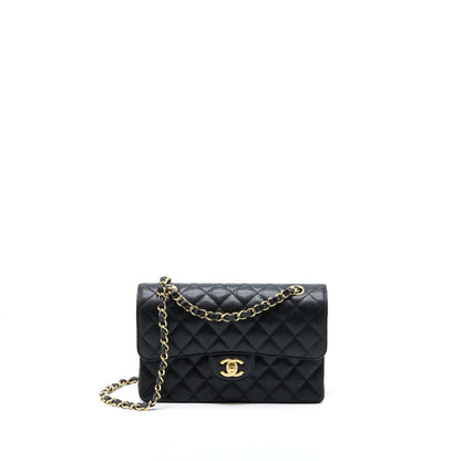 Chanel Small Classic Double Flap Bag Caviar Black GHW (Microchip)