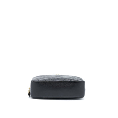 Chanel Vintage Camera Chevron Tote Bag Caviar Black GHW
