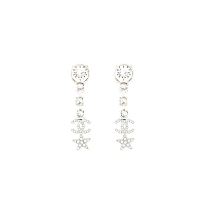 Chanel CC Logo Star Drop Earrings