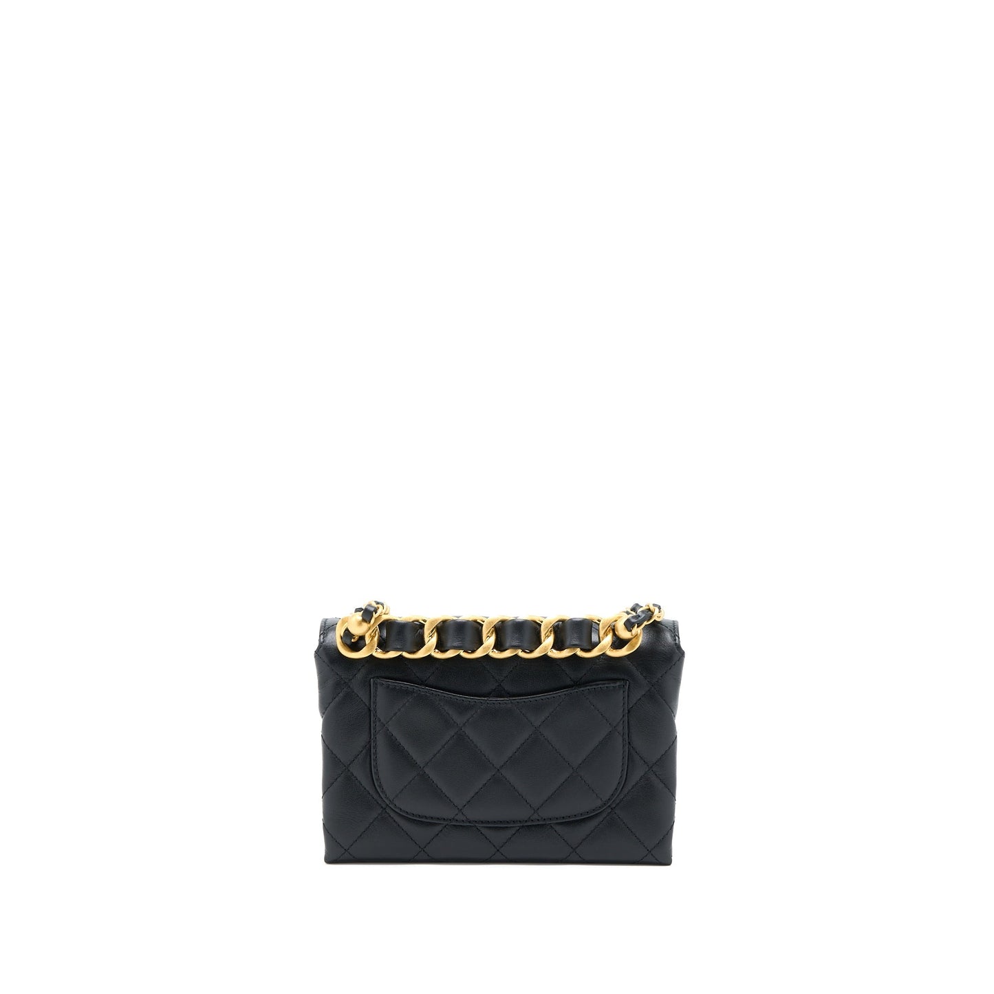 Chanel 22S Seasonal Flap Bag Calfskin Black Brushed GHW