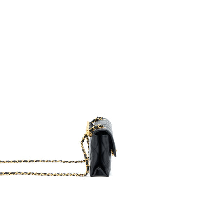 Chanel 22S Seasonal Flap Bag Calfskin Black Brushed GHW