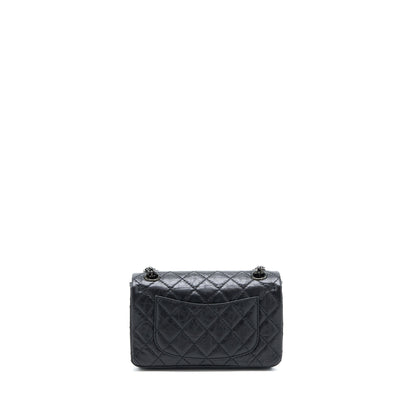 Chanel Mini 2.55 Reissue Aged Calfskin So Black With Black Hardware (Microchip)