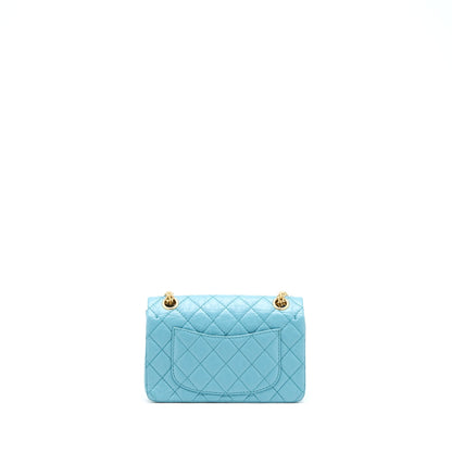 Chanel Mini 2.55 Reissue Flap Bag Aged Calfskin Light Blue GHW