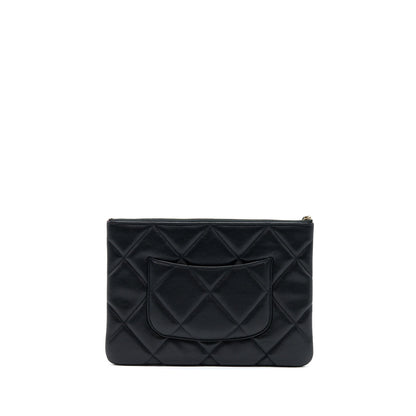 Chanel 19 Clutch Lambskin Black GHW