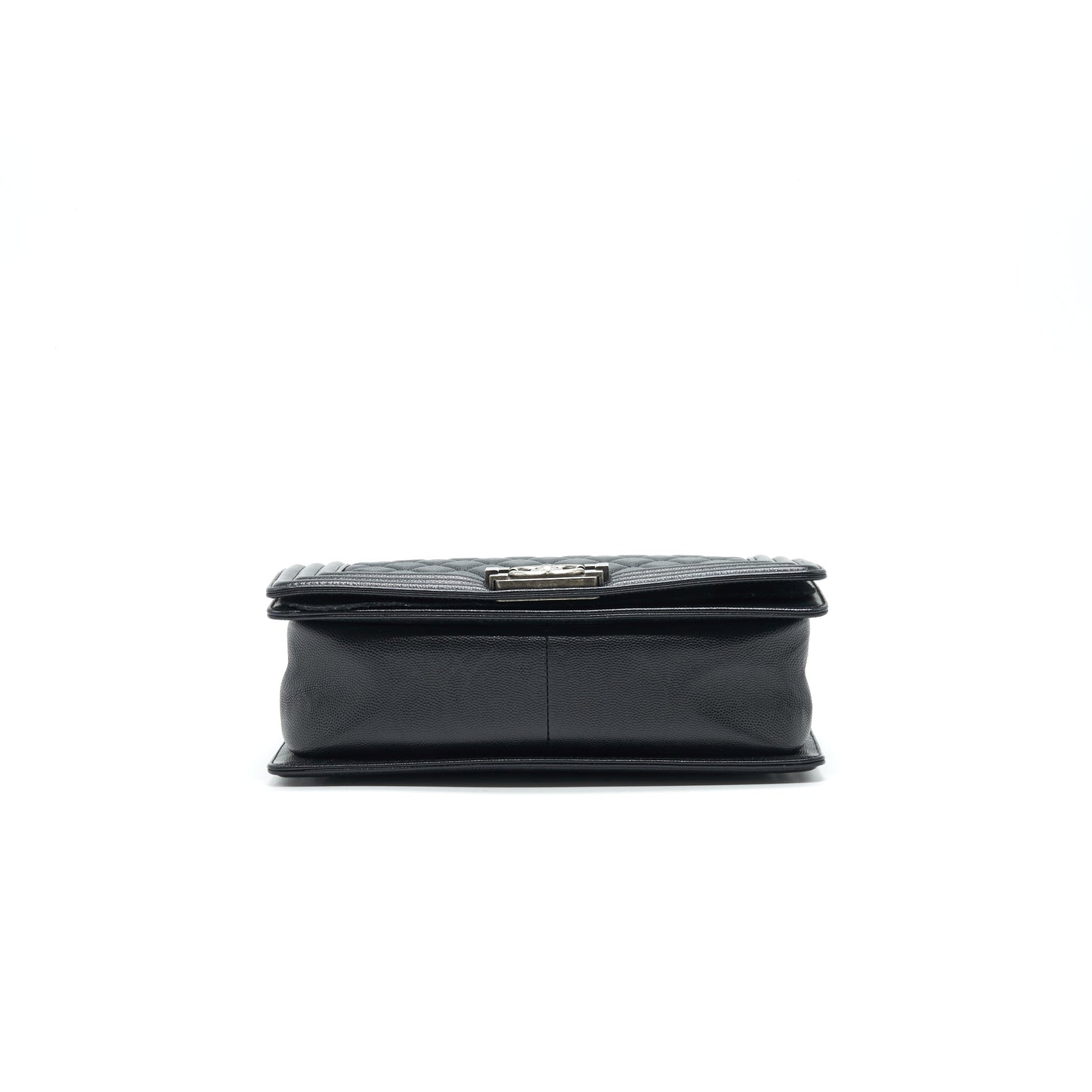CHANEL MEDIUM BOY CHANEL HANDBAG CAVIAR BLACK SHW