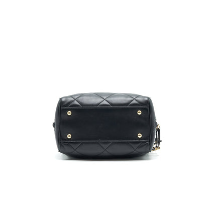 Chanel Black Lambskin Bowling Bag GHW