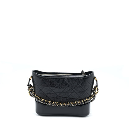 Chanel Small Gabrielle Hobo Bag Black With Multicolour Hardware (Microchip)
