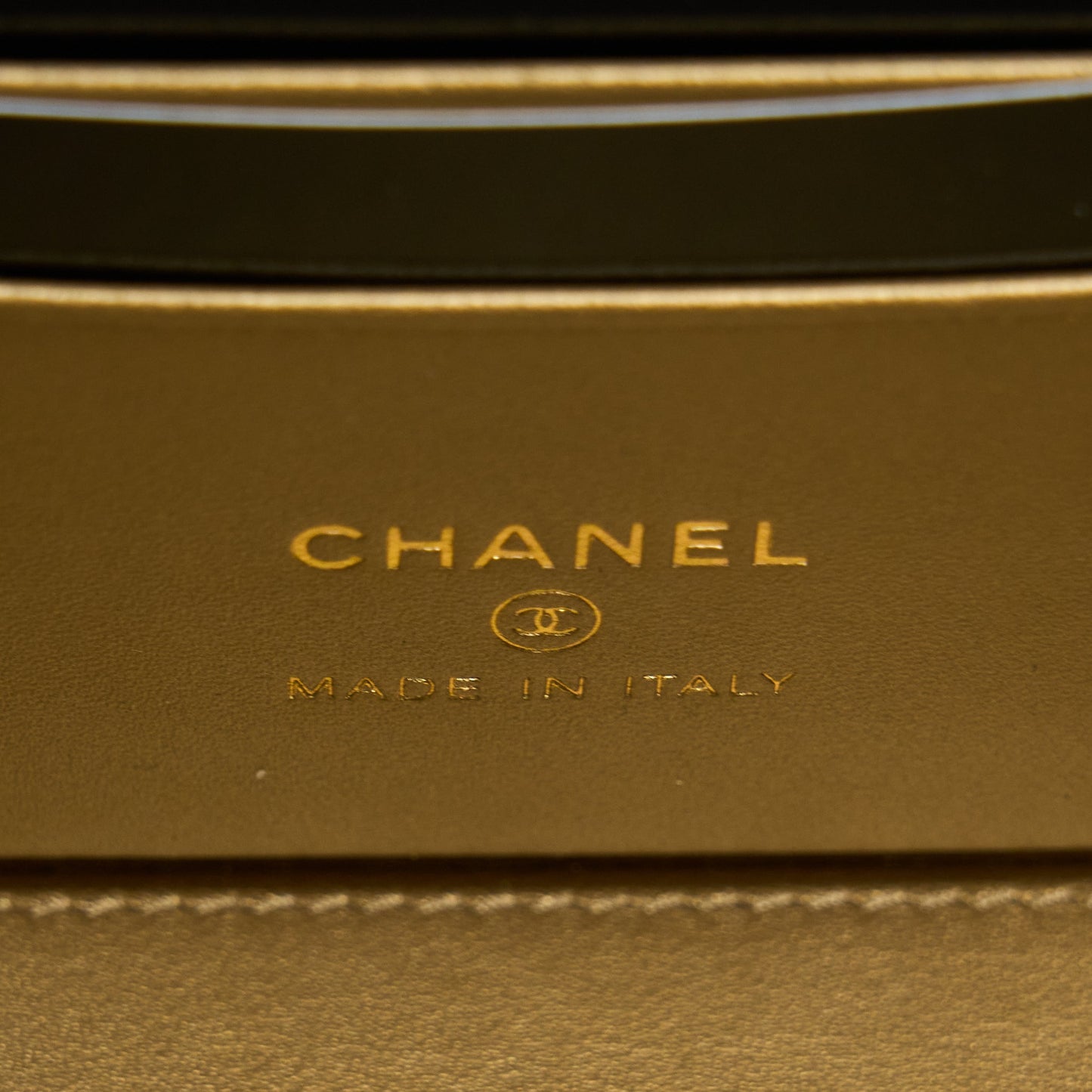 Chanel 22B Pearl Crush Long Vanity With Chain Lambskin Black GHW