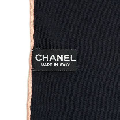Chanel Silk Square Scarf 90cm black