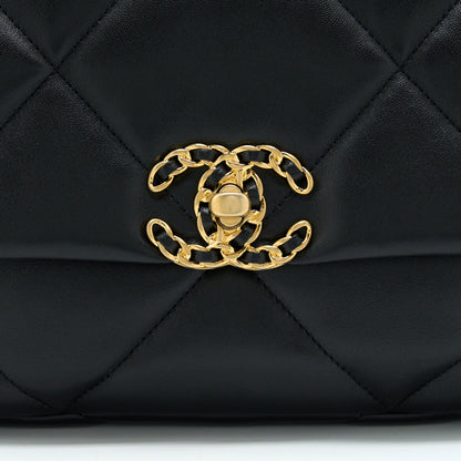 Chanel Small 19 Bag Lambskin Black Multicolour Hardware (Microchip)