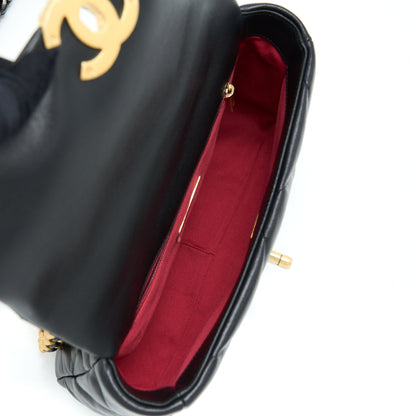 Chanel Small 19 Bag Lambskin Black Multicolour Hardware (Microchip)