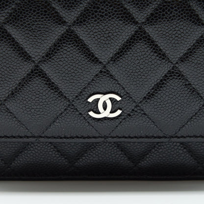 Chanel Mini Wallet On Chain Caviar Black SHW