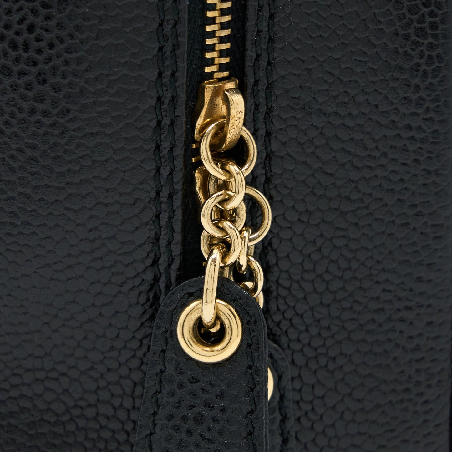 Chanel Vintage Camera Chevron Tote Bag Caviar Black GHW