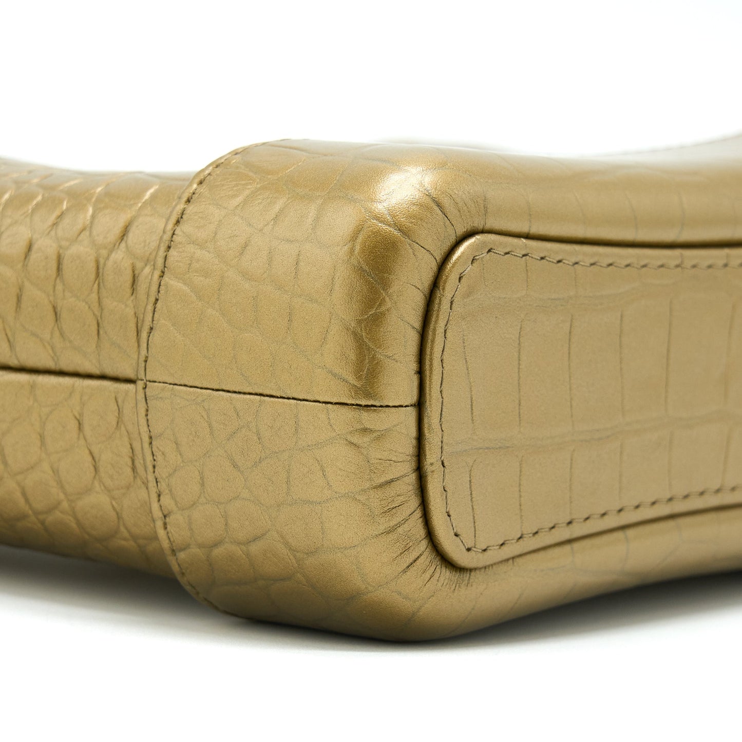 Chanel Small Gabrielle Hobo Bag Crocodile Embossed Calfskin Gold Multicolour Hardware