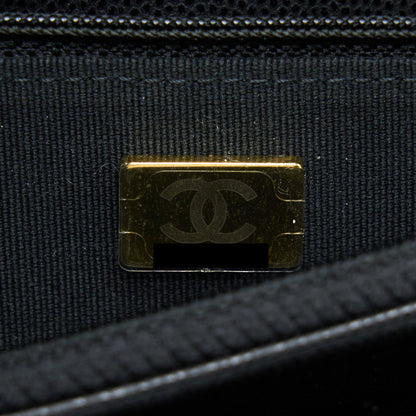 Chanel 22S Wallet On Chains With Detail CC Logo Caviar Black LGHW
