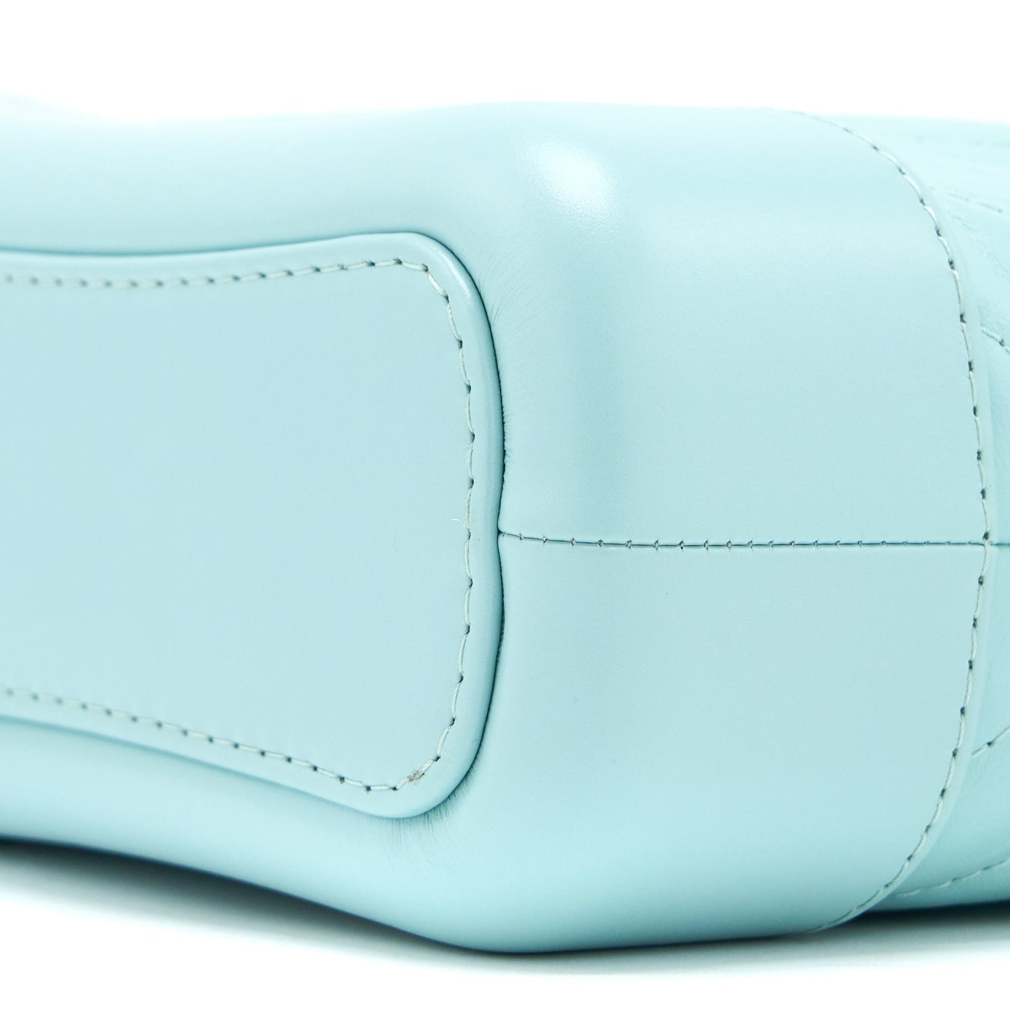 Chanel Small Gabrielle Chevron Calfskin Light Blue Multicolour Hardware