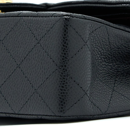 Chanel Small Classic Double Flap Bag Caviar Black GHW (Microchip)