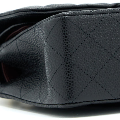 Chanel Small Classic Double Flap Bag Caviar Black GHW (Microchip)