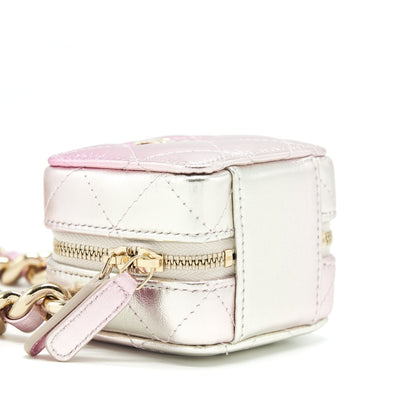 Chanel Mini Vanity With Giant Chain Iridescent Pink LGHW