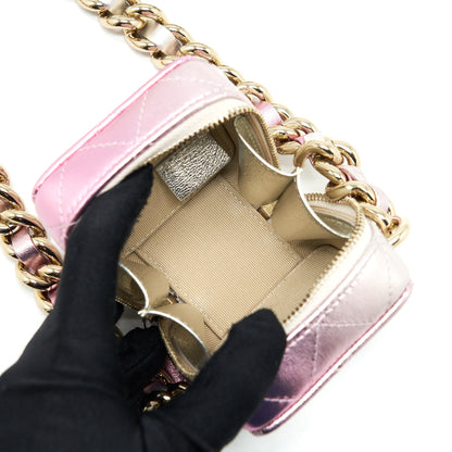 Chanel Mini Vanity With Giant Chain Iridescent Pink LGHW