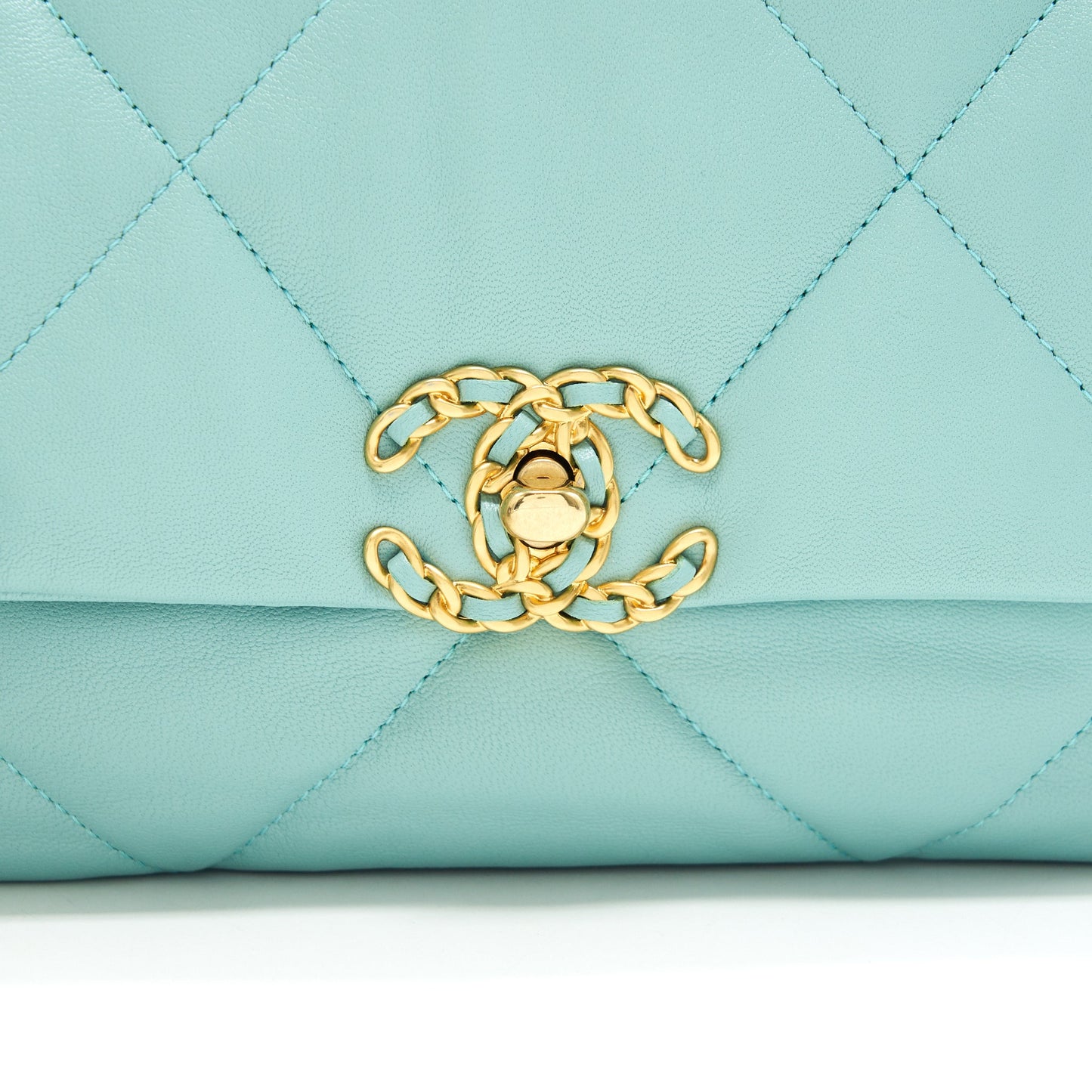 CHANEL SMALL 19 BAG ICE BLUE