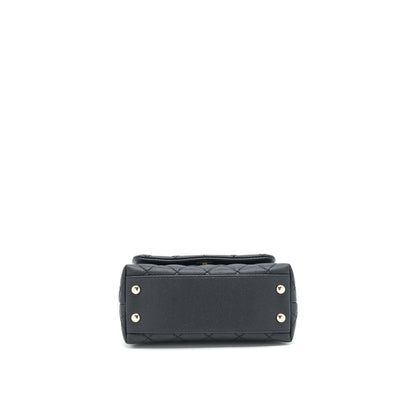 Chanel Coco Handle Extra Mini Black Embossed Handle LGHW