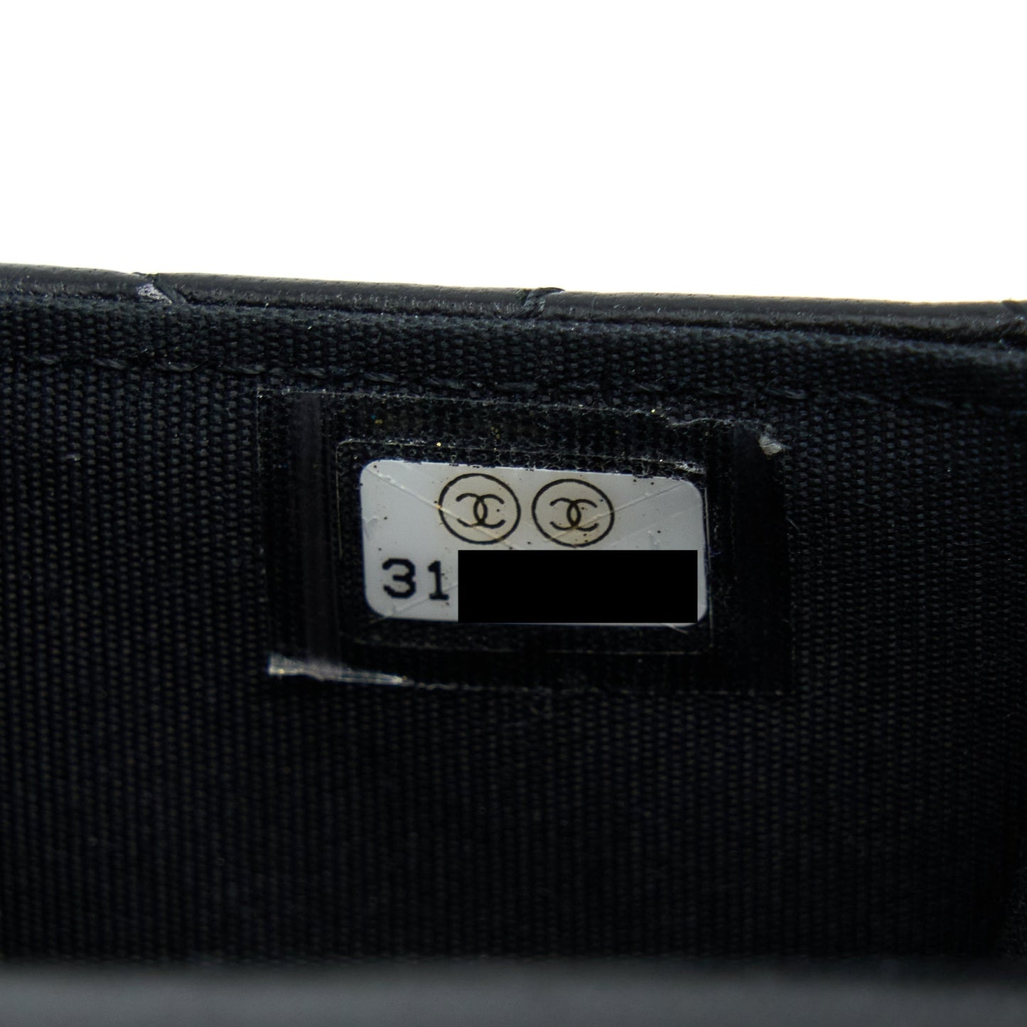 Chanel Top Handle Mini Flap Card Holder Lambskin Black GHW
