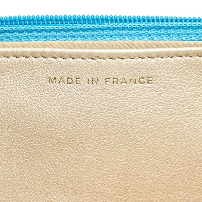 Chanel Camelia Wallet on Chain lambskin Blue GHW