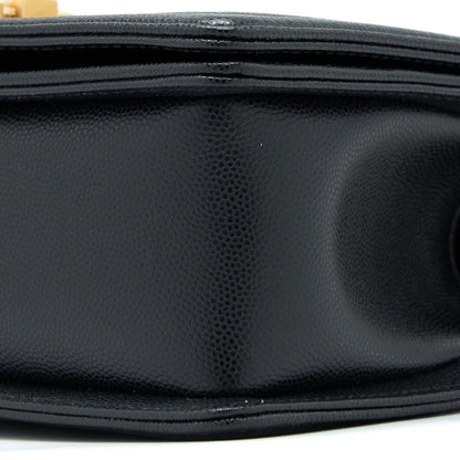 Chanel Small Boy Bag Caviar Black GHW (Microchip )