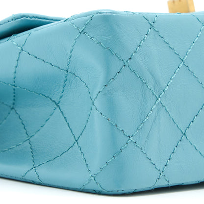 Chanel Mini 2.55 Reissue Flap Bag Aged Calfskin Light Blue GHW