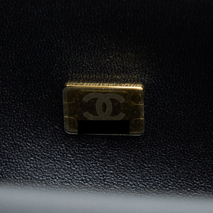 Chanel Small Boy Bag Caviar Black GHW (Microchip )