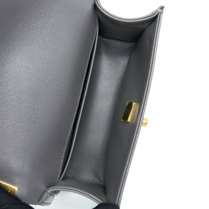 Chanel Small Boy Bag Caviar Grey GHW (Microchip)