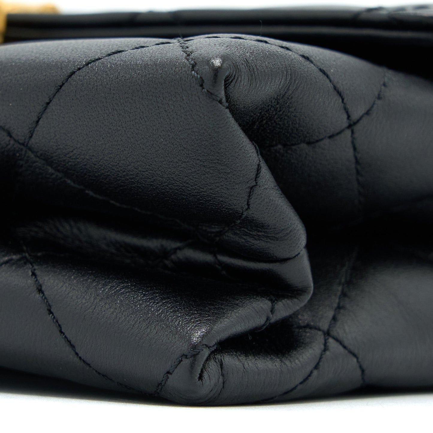 Chanel 22S Seasonal Flap Bag Calfskin Black Brushed GHW