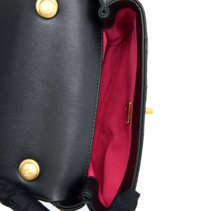 Chanel 22S Seasonal Flap Bag Calfskin Black Brushed GHW