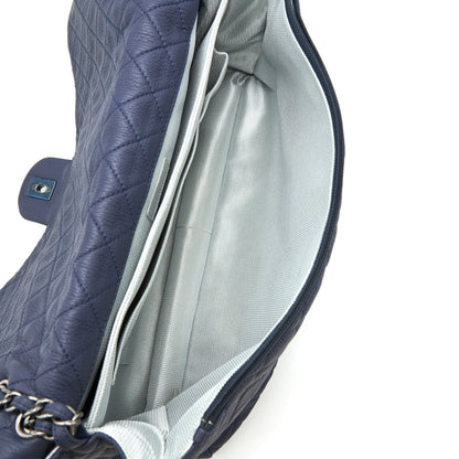 Chanel XXL Airline Classic flap bag in Navy SHW