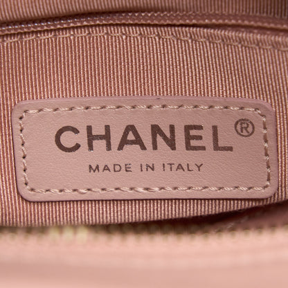 Chanel Small Gabrielle Hobo Bag Calfskin Light Pink Multicolour Hardware