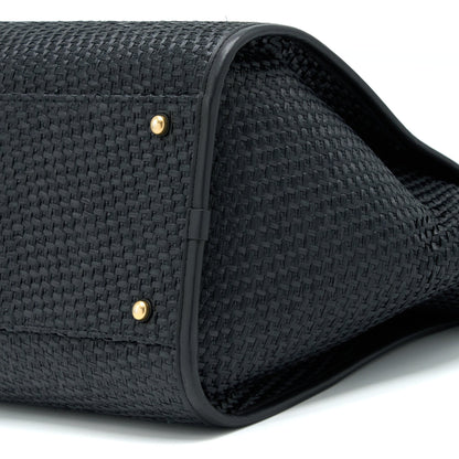 Chanel Black Raffia Deauville Tote Bag GHW