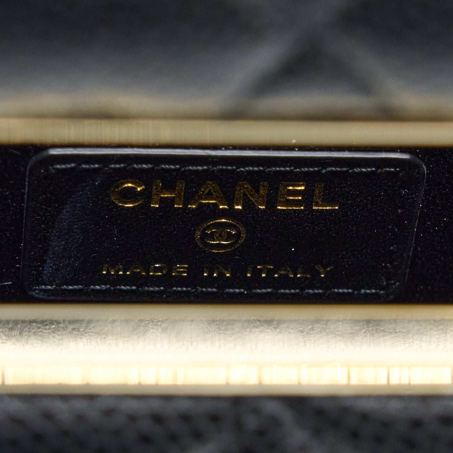 Chanel Vertical Evening Chain Bag Caviar Black LGHW (Microchip)