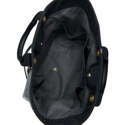 Chanel Black Raffia Deauville Tote Bag GHW