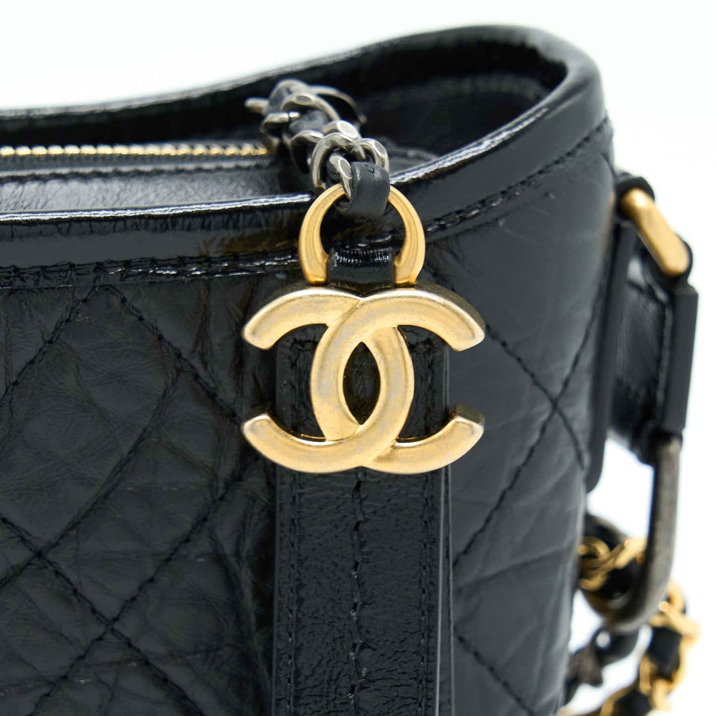 Chanel Small Gabrielle Hobo Bag Black With Multicolour Hardware (Microchip)