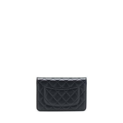 Chanel Classic Wallet On Chain Lambskin Black SHW
