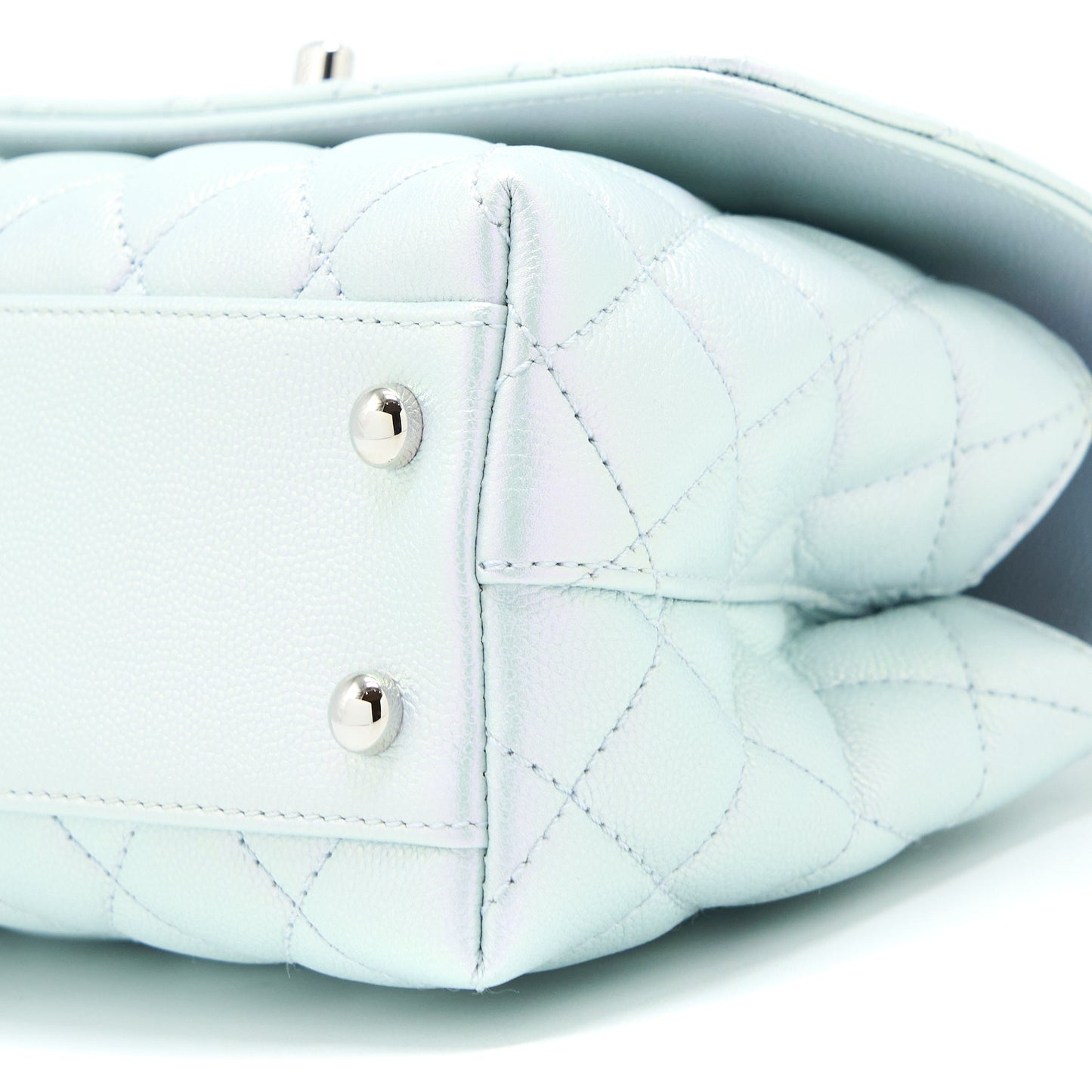 Chanel Small Coco Handle ombr Iridescent light Blue Multicolour Hardware (Microchip)