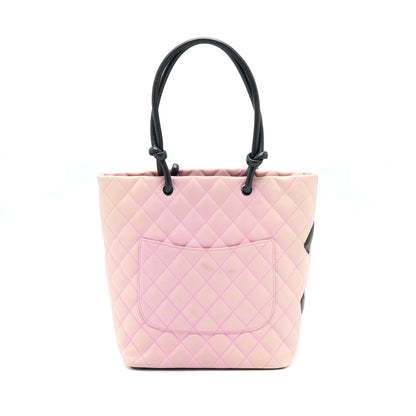 Chanel Vintage Camnon Tote Pink/Black SHW